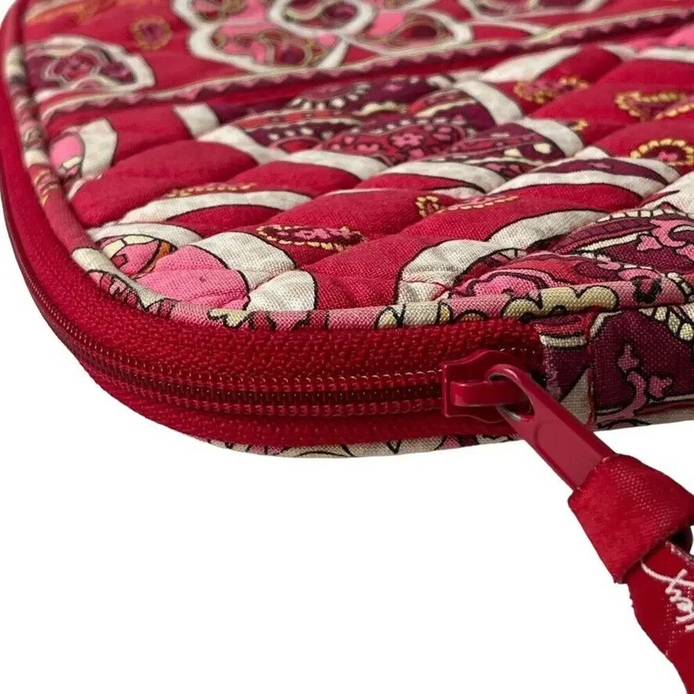 Vera Bradley Rosy Posies Tablet Sleeve eReader Cover Quilted Red Pink Case